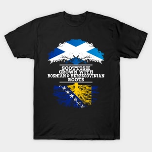 Scottish Grown With Bosnian Herzegovinian Roots - Gift for Bosnian Herzegovinian With Roots From Bosnia  Herzegovina T-Shirt